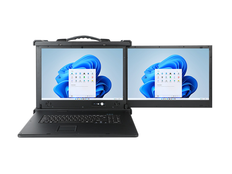 国产兆芯双屏加固便携机,户外勘探加固计算机,DT-S1427AD-U6780A